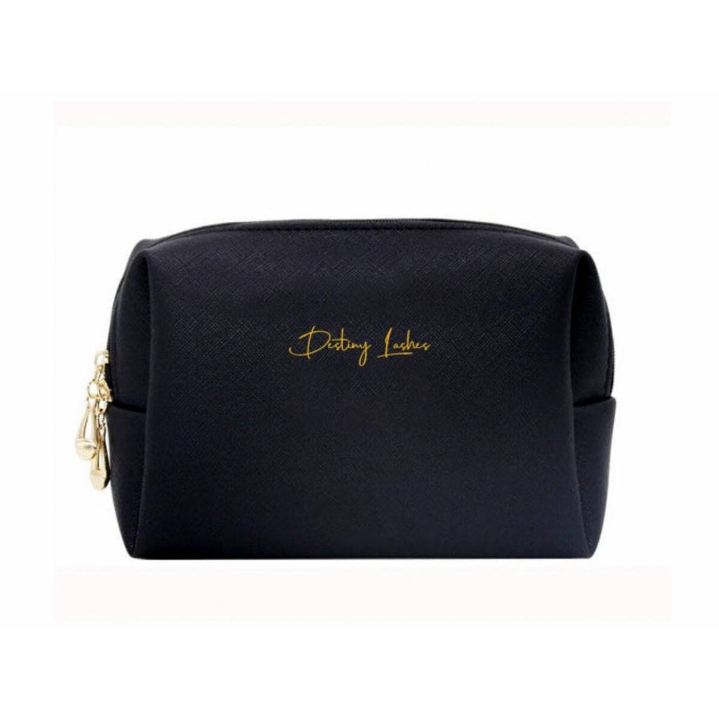 Indulge in luxury with Destiny Lashes Glam Bag - a stylish and spacious cosmetic bag perfect for storing all your favorite beauty essentials
